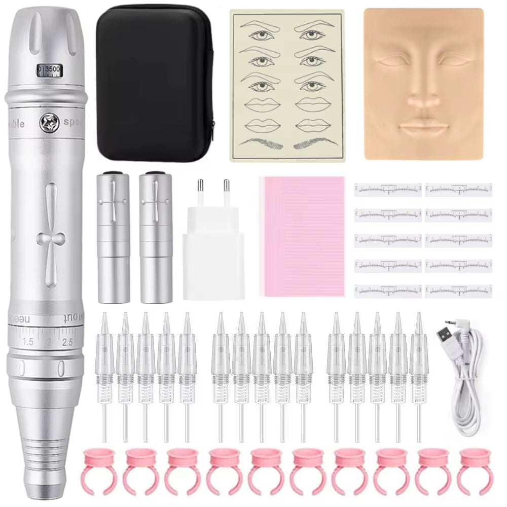 New Wireless PMU Machine Permanent Makeup Kits, Tattoo Pen for Lip/Eyeliner / Eyebrows Microshading Microblading Tattoo Kits