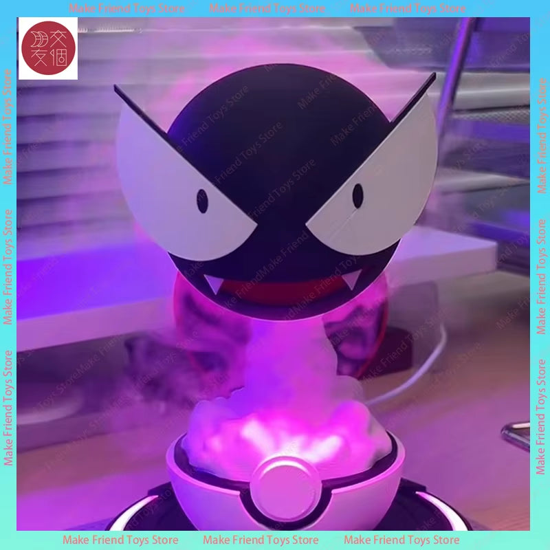 Rechargeable Gastly Luminous Humidifier Gastly Purple‑Led Mist Humidifier Haunted Gastly Humidifier Purple Mist Christmas Gifts