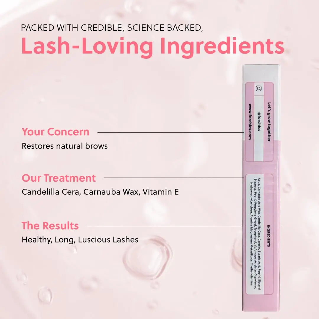 FORCHICS Better than Falsies Lash Growth Mascara - Volumizing Black Lash Treatment with Antioxidants, Hormone-Free Lengthening Mascara for Thicker, Healthier Lashes, Cruelty-Free, Vegan, Paraben & Fragrance Free