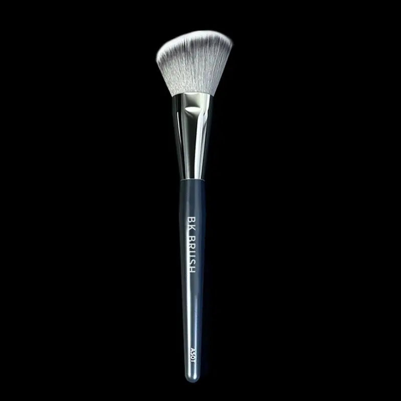 【Birthday Gift】Bk Deluxe Set Contoured Foundation Brush 4 Counts Oval Brush for Powder Liquid or Cream Soft Fiber Wool Makeup Tools for All Skin Types