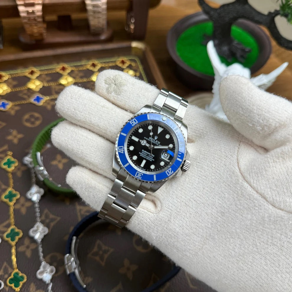 Submariner "Cookie Monster" Oystersteel – Black Dial Blue Bezel Oyster Date