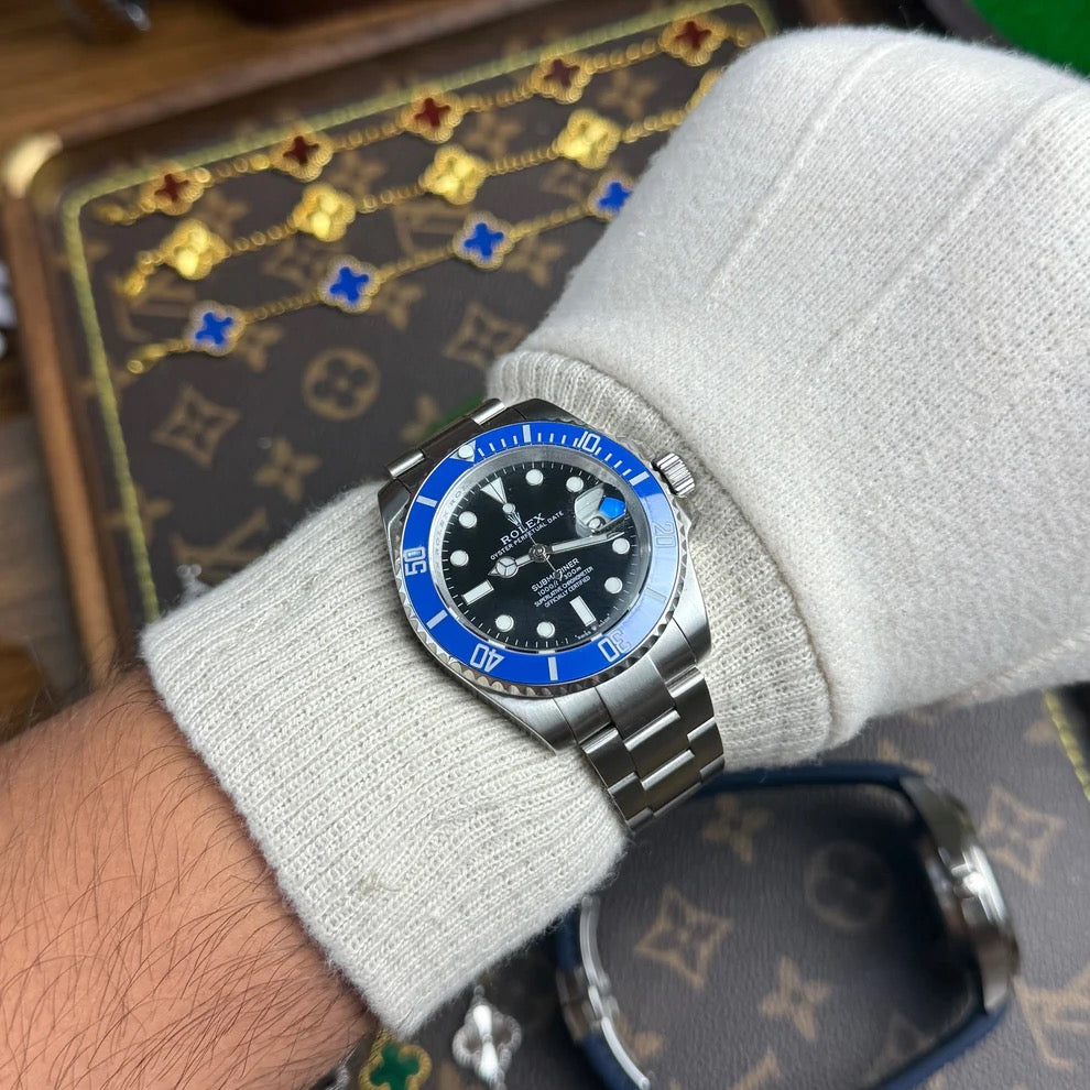 Submariner "Cookie Monster" Oystersteel – Black Dial Blue Bezel Oyster Date