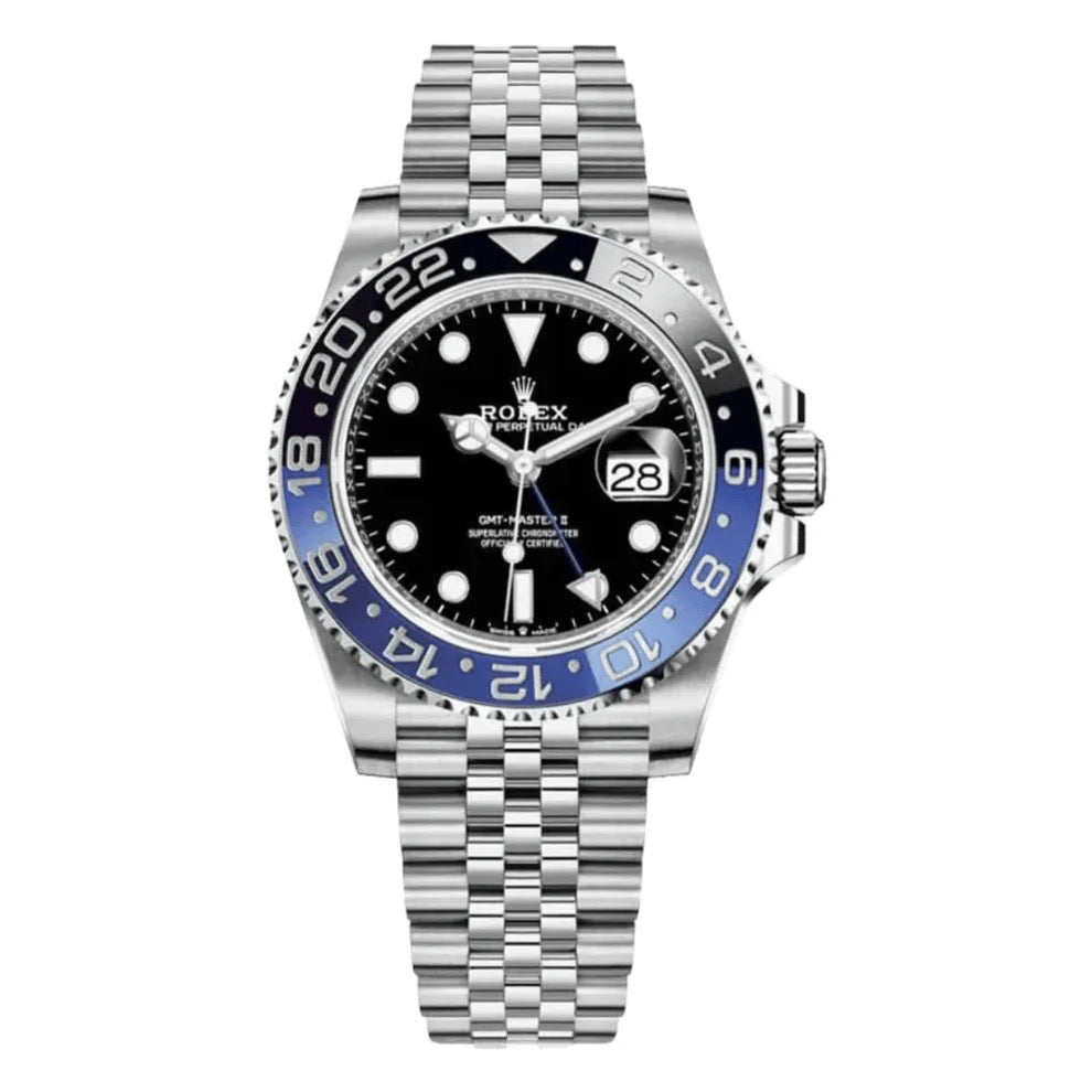GMT-Master II "Batgirl" Oystersteel - Black Dial Blue & Black Bezel Jubilee