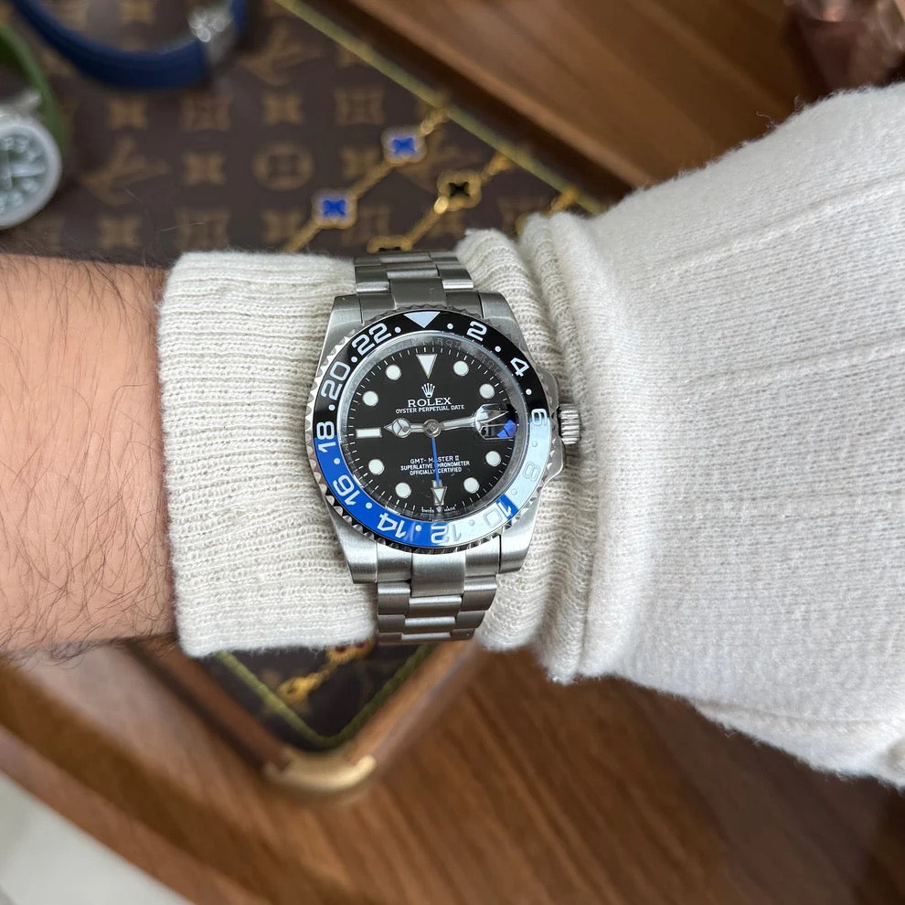 GMT-Master II "Batman" Oystersteel - Black Dial Black & Blue Bezel Oyster