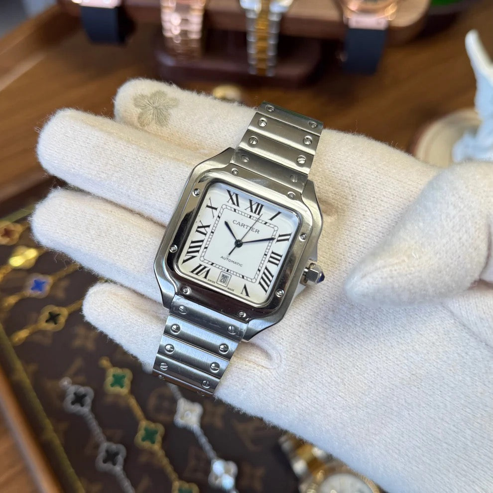 Santos Steel – White Dial