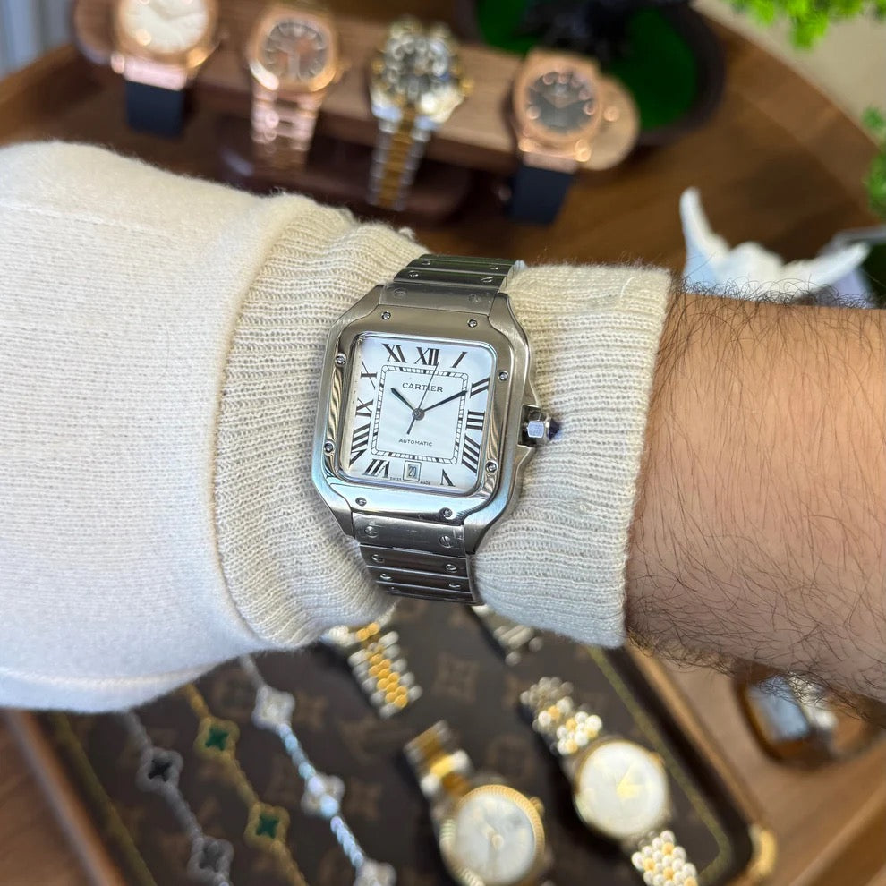 Santos Steel – White Dial
