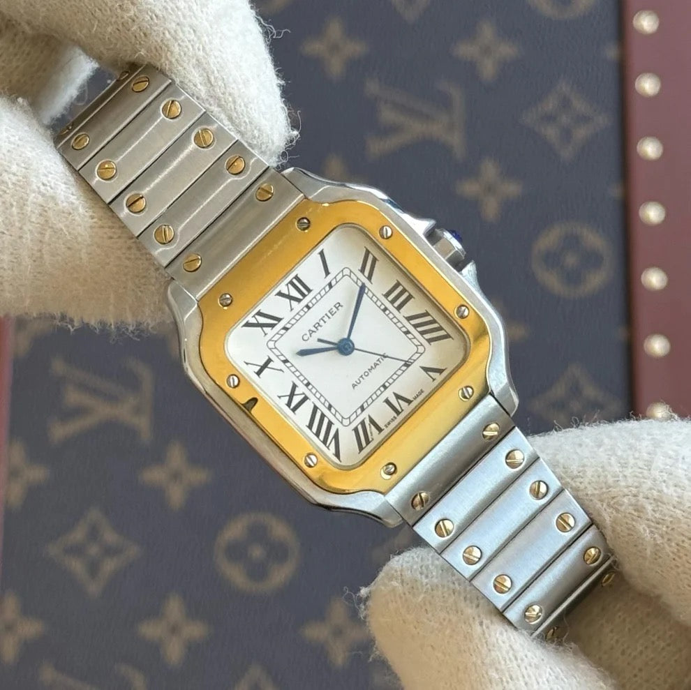 Santos Two-Tone – White Dial