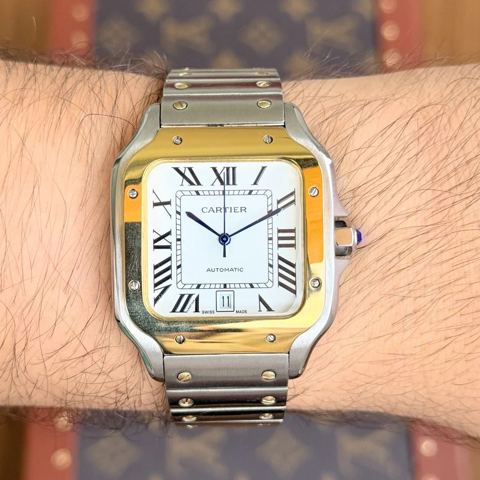 Santos Two-Tone – White Dial