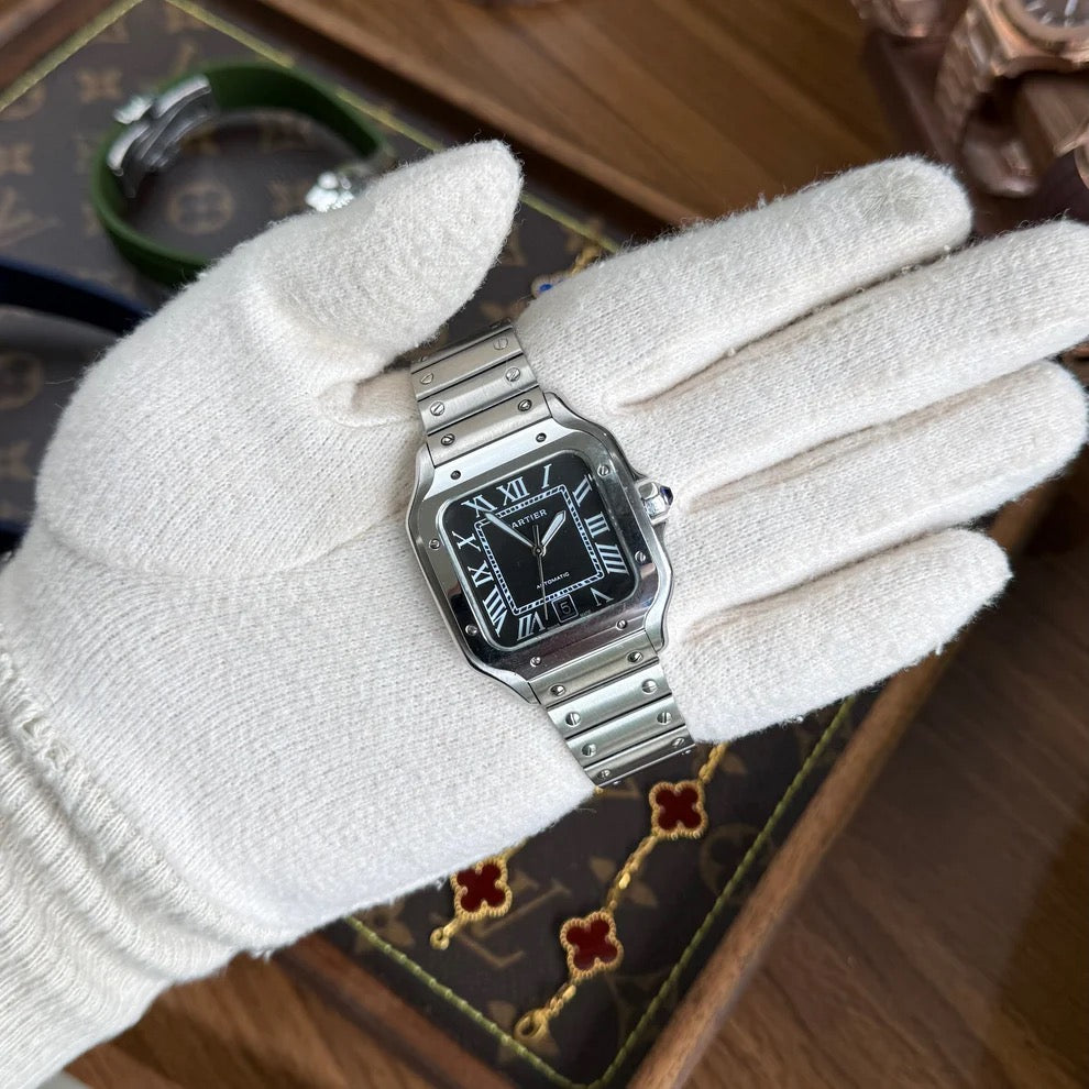 Santos Steel – Black Dial