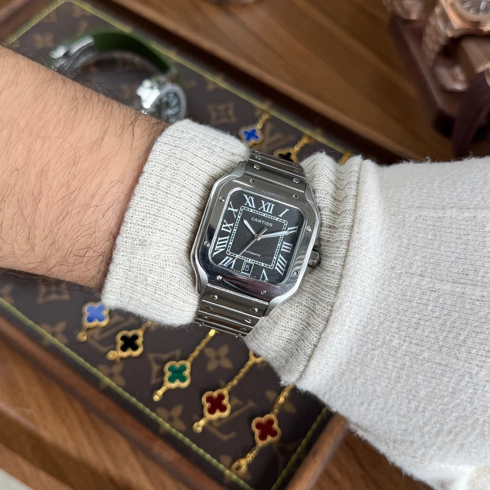 Santos Steel – Black Dial