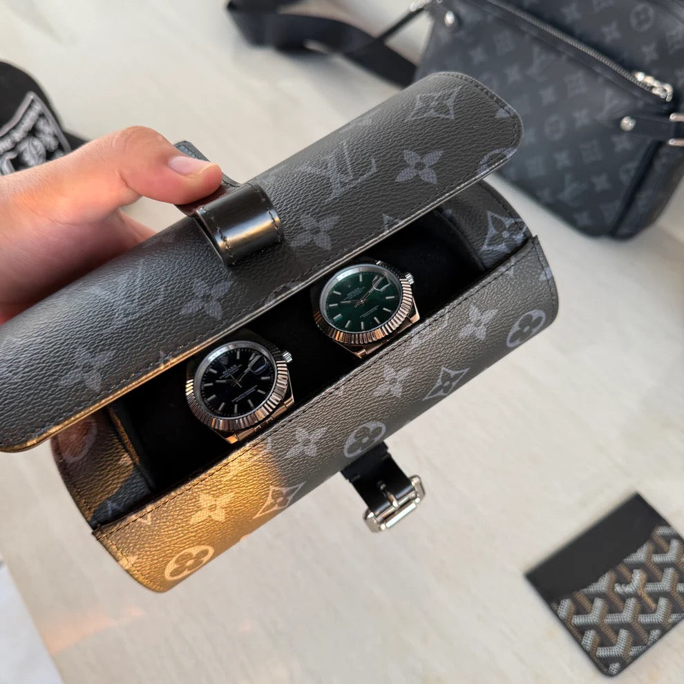 Travel Watch Roll Large LV - Black