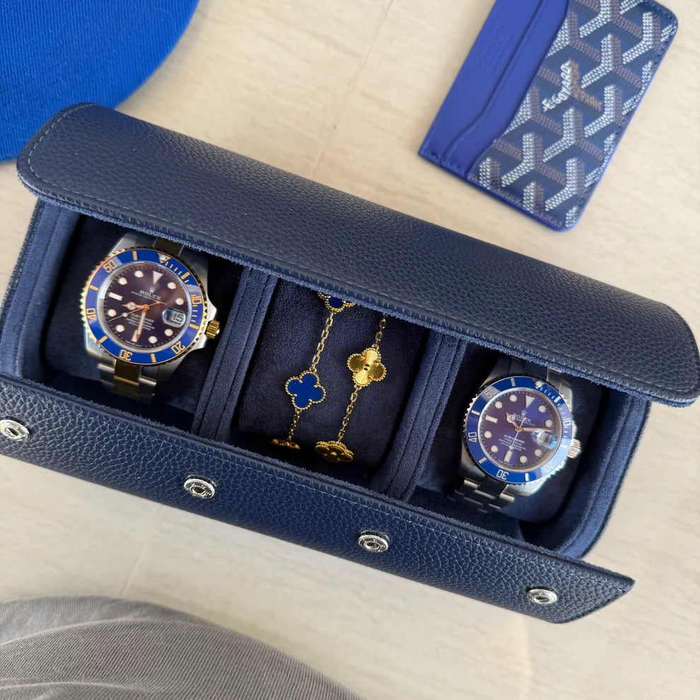 Travel Watch Roll Large - Blue