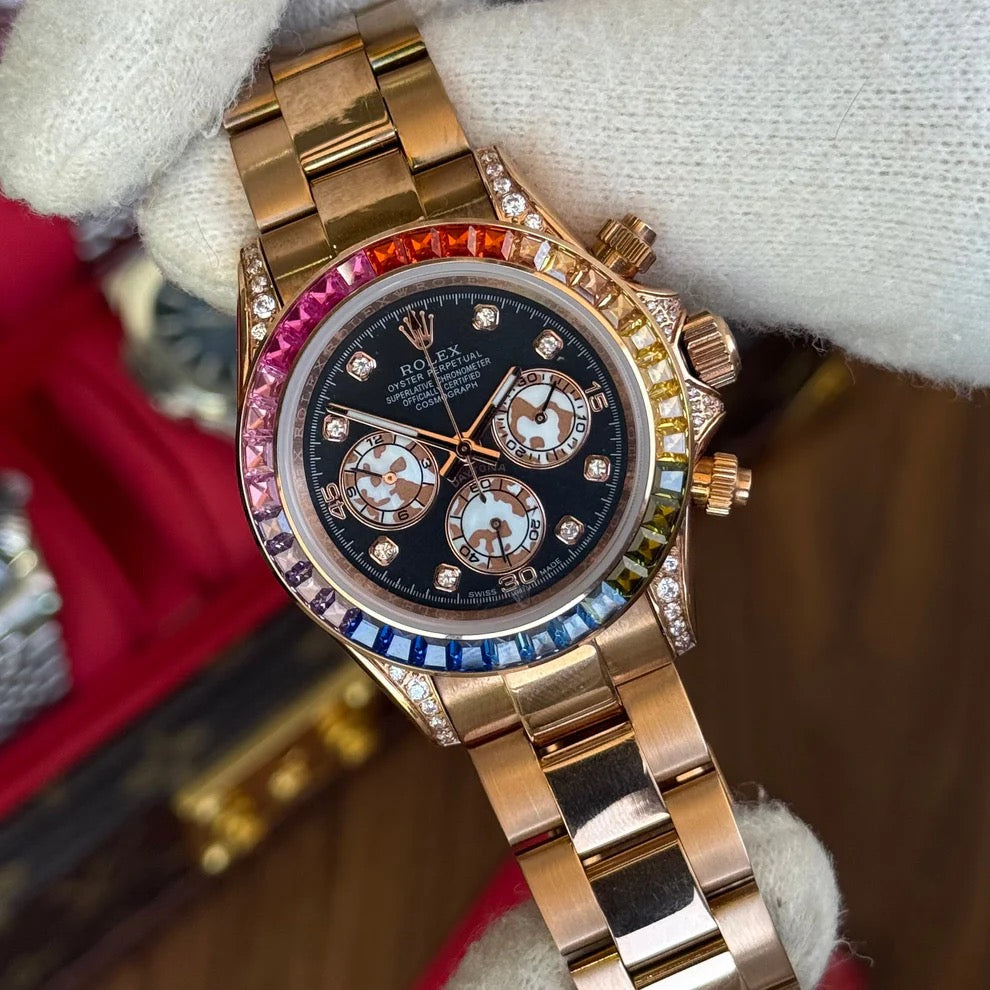Daytona "Rainbow" Especial Edition Yellow Gold – Black Dial Oyster