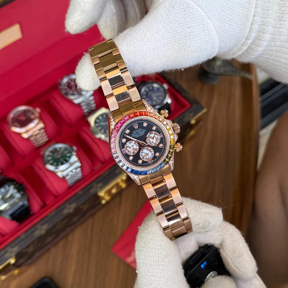 Daytona "Rainbow" Especial Edition Yellow Gold – Black Dial Oyster