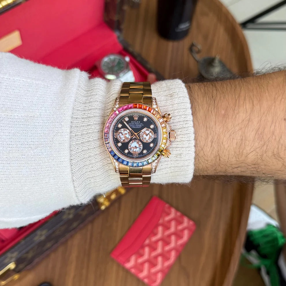 Daytona "Rainbow" Especial Edition Yellow Gold – Black Dial Oyster