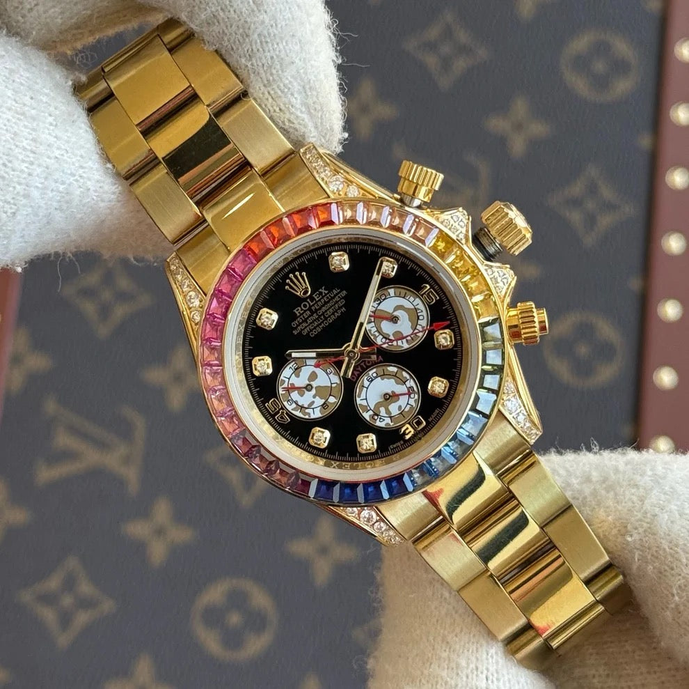 Daytona "Rainbow" Edición Especial Yellow Gold – Black Dial Oyster