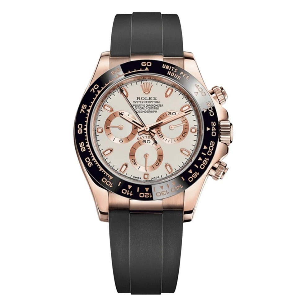 Daytona Everose Gold – White Dial Oysterflex