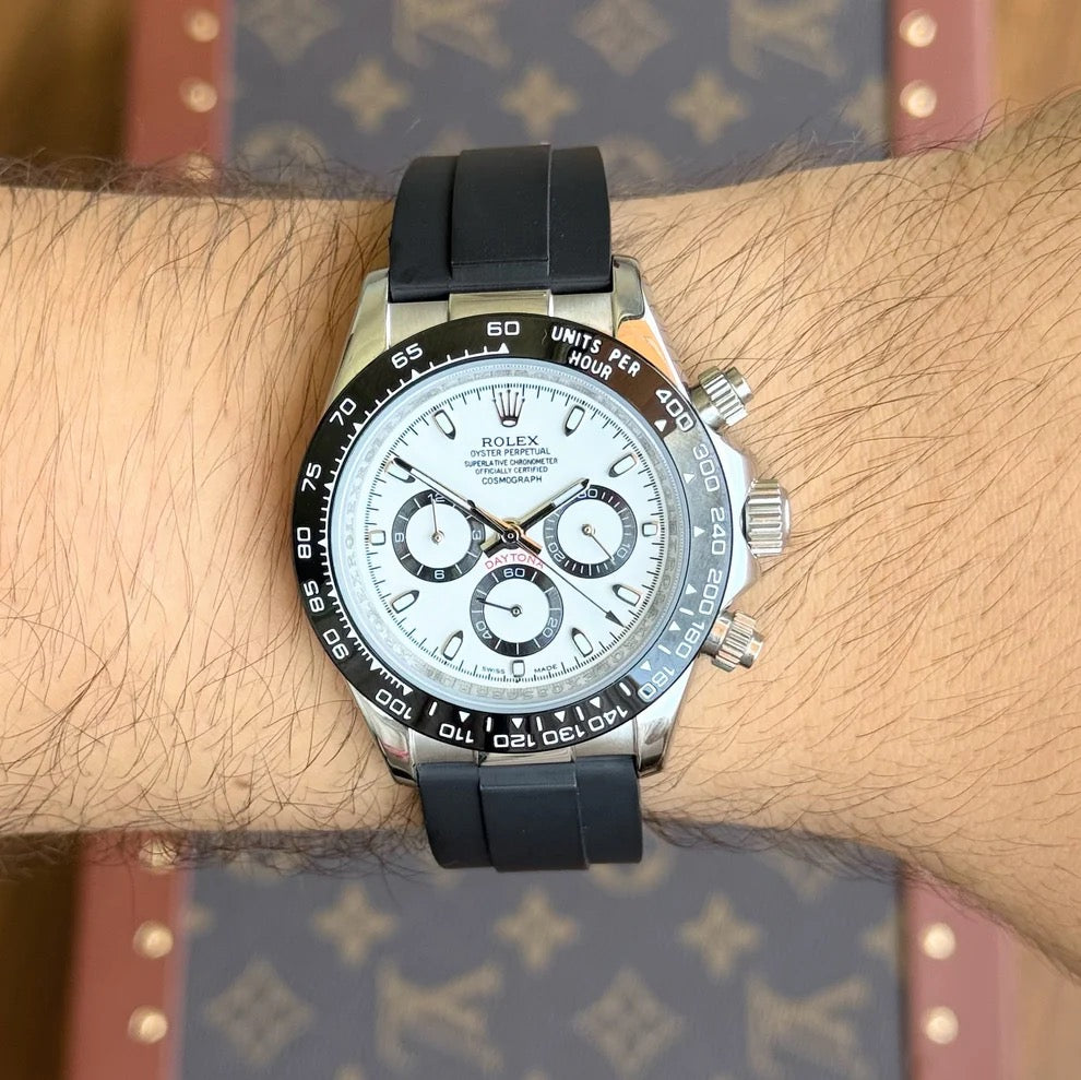 Daytona Oystersteel – White Dial Oysterflex