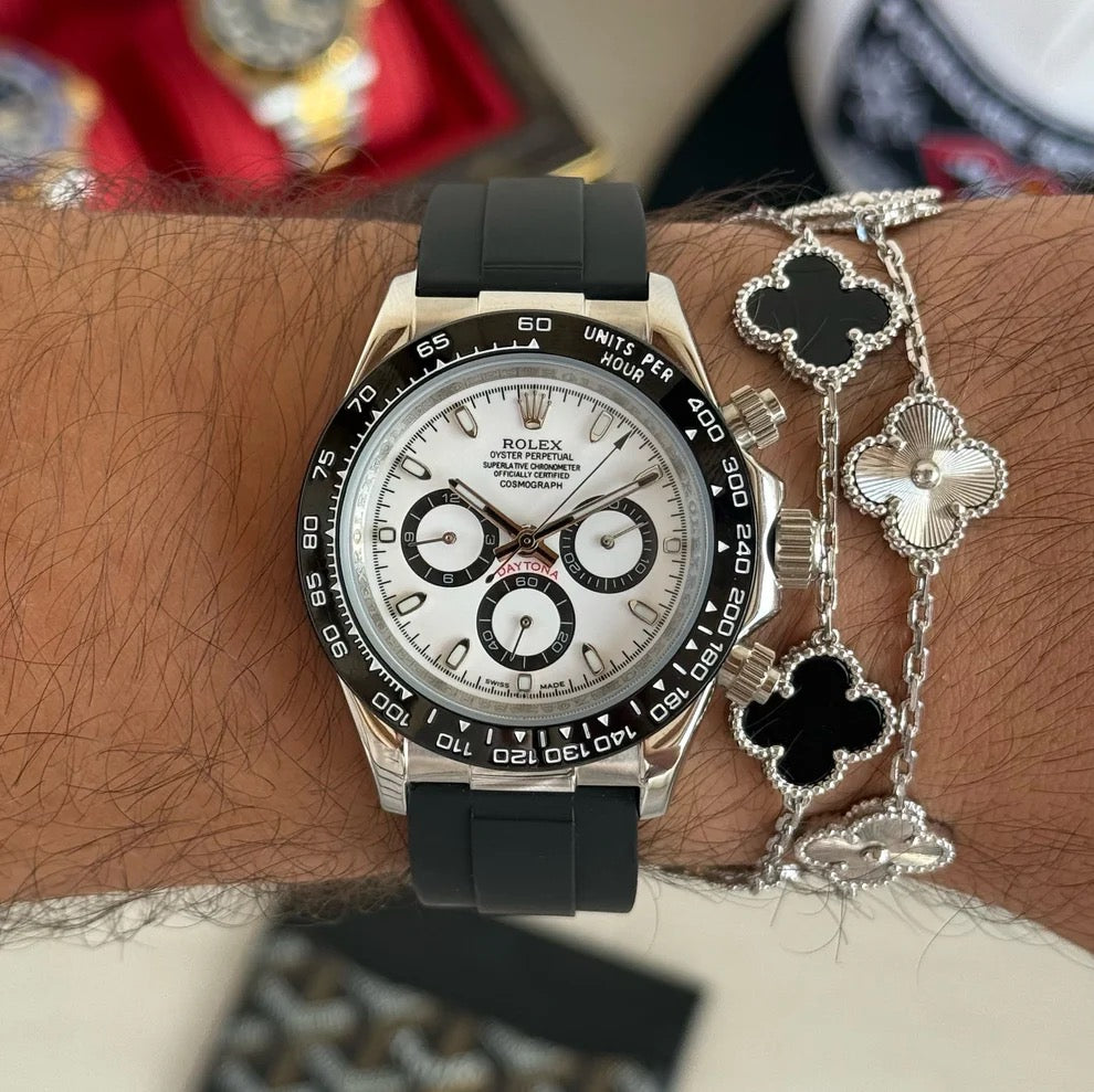Daytona Oystersteel – White Dial Oysterflex