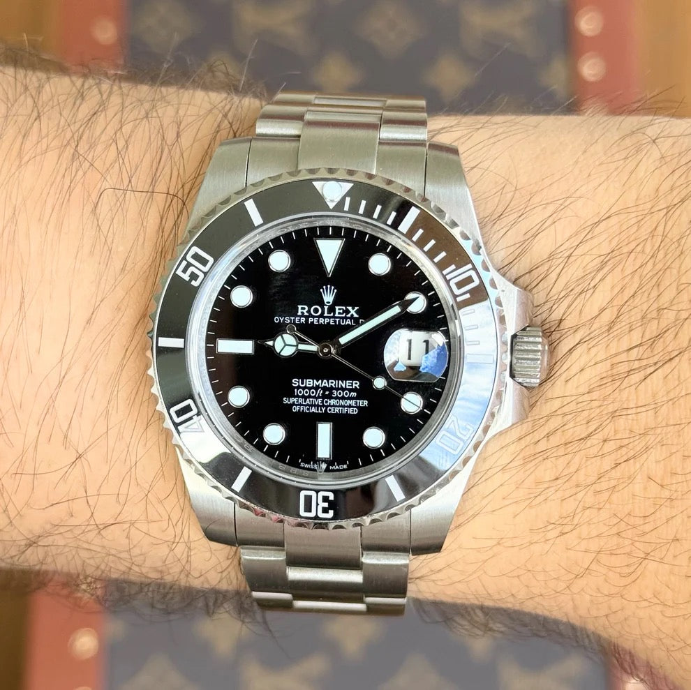 Submariner Oystersteel – Black Dial Black Bezel Oyster Date