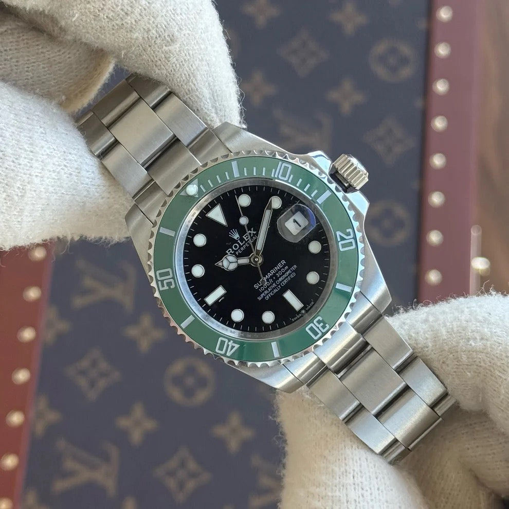 Submariner "Starbucks" Oystersteel – Black Dial Green Bezel Oyster Date