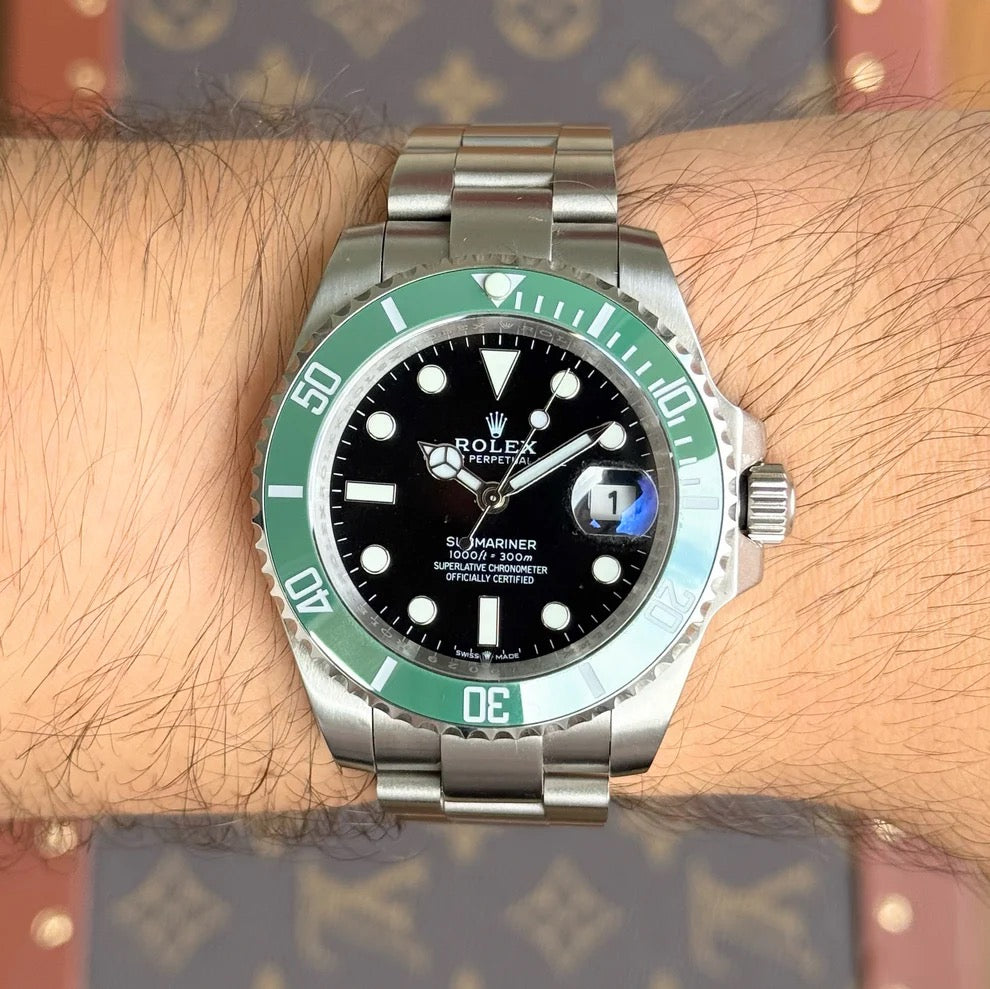 Submariner "Starbucks" Oystersteel – Black Dial Green Bezel Oyster Date