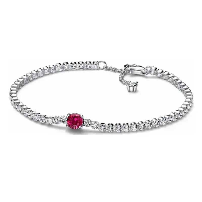 High quality 925 sterling silver exquisite women's tennis fashion bracelet men's and women's holiday surprise jewelry