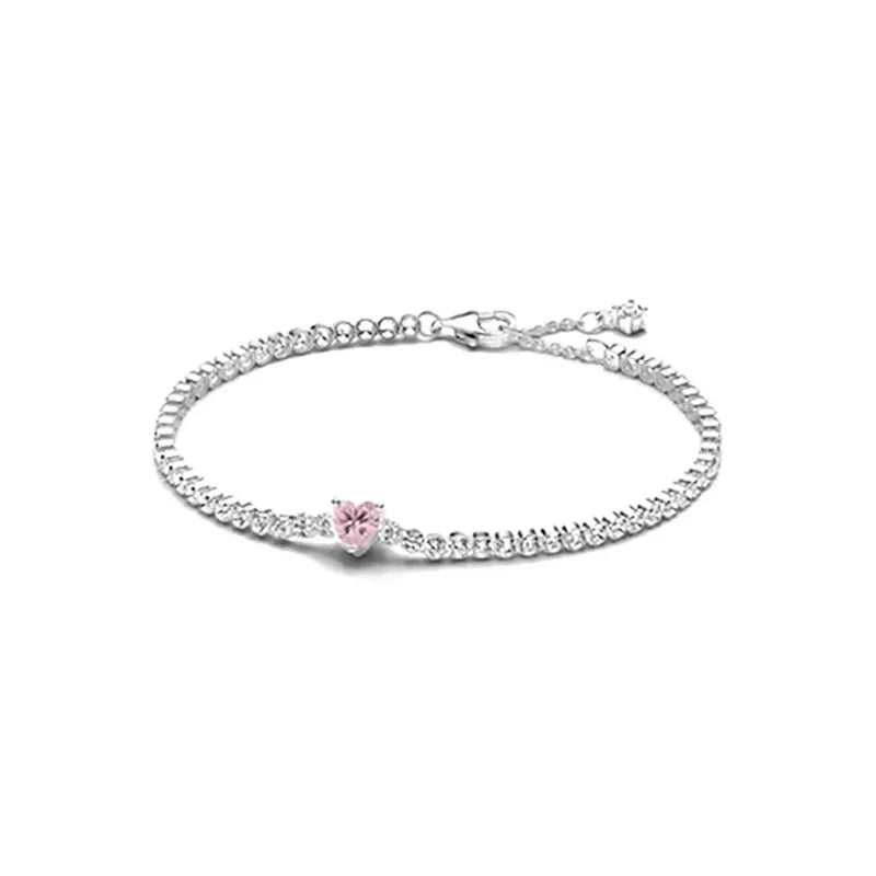 High quality 925 sterling silver exquisite women's tennis fashion bracelet men's and women's holiday surprise jewelry