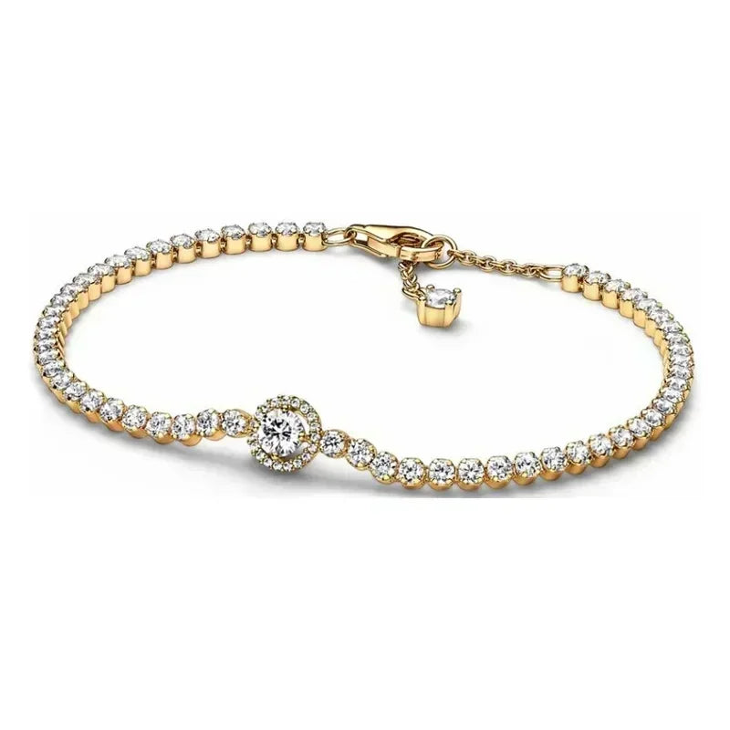 High quality 925 sterling silver exquisite women's tennis fashion bracelet men's and women's holiday surprise jewelry