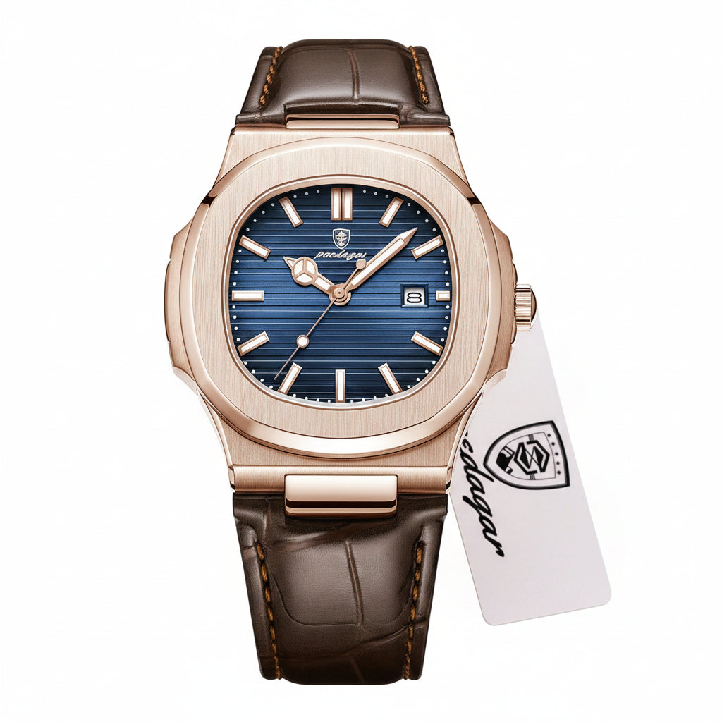 POEDAGAR Leather Watch