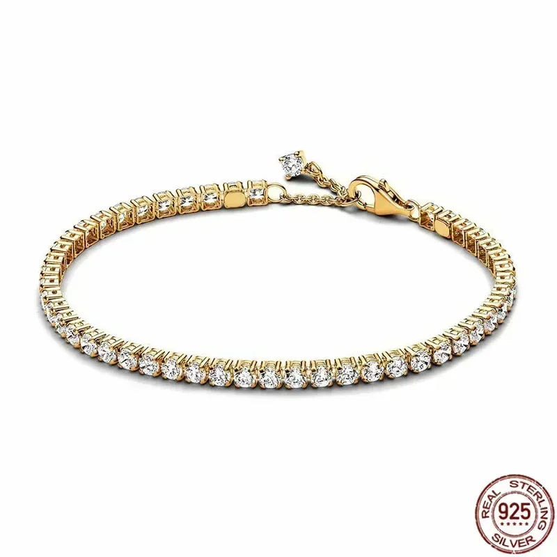 High quality 925 sterling silver exquisite women's tennis fashion bracelet men's and women's holiday surprise jewelry