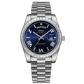 NIBOSI Luxury Men's Quartz Watch – Diamond Bezel Stainless Steel Waterproof Business Watch with Day & Date Display