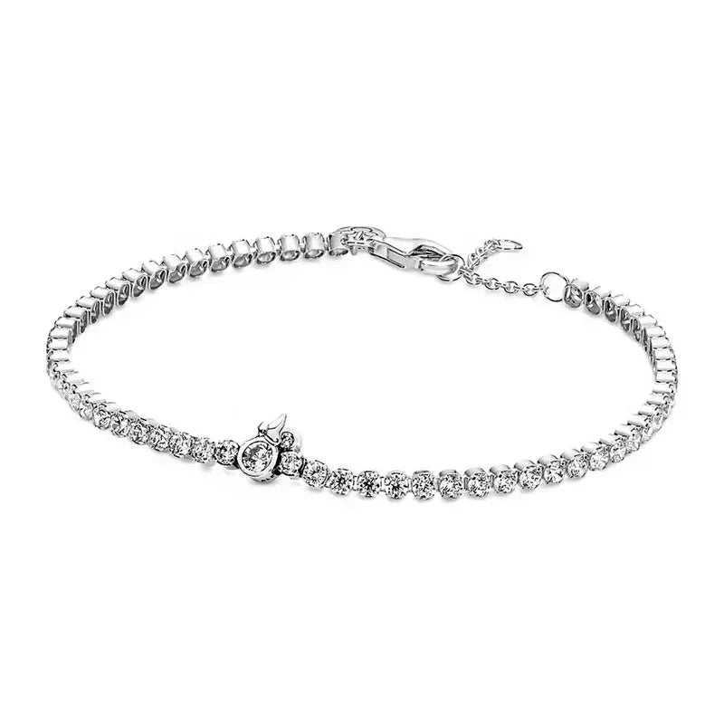 High quality 925 sterling silver exquisite women's tennis fashion bracelet men's and women's holiday surprise jewelry
