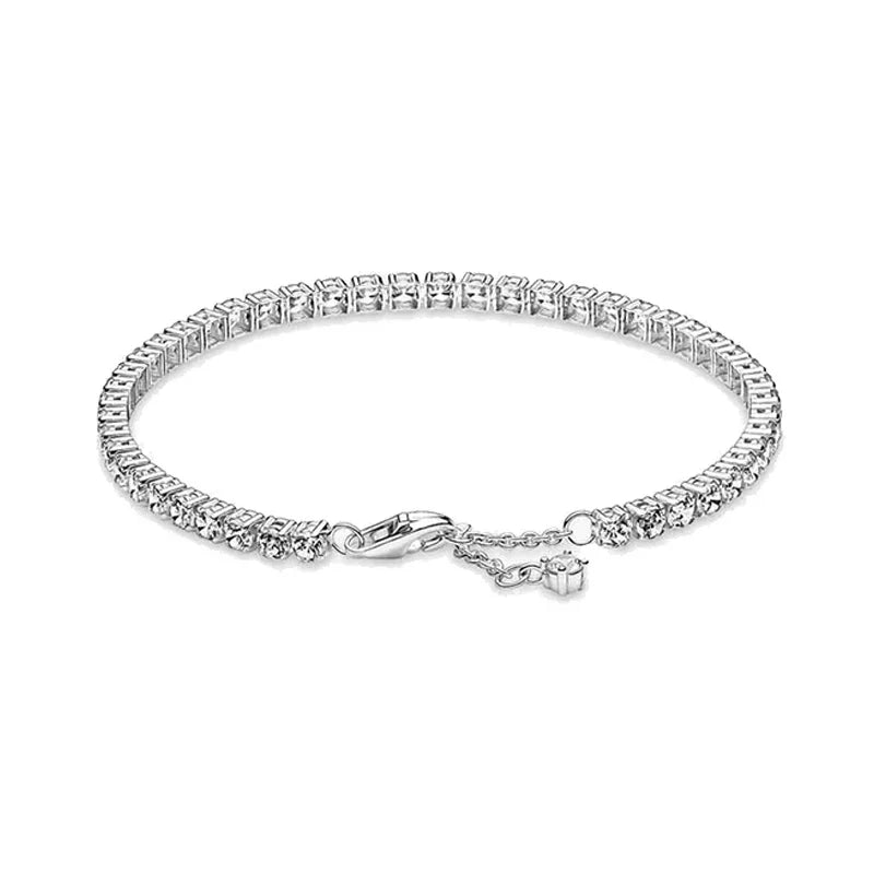 High quality 925 sterling silver exquisite women's tennis fashion bracelet men's and women's holiday surprise jewelry