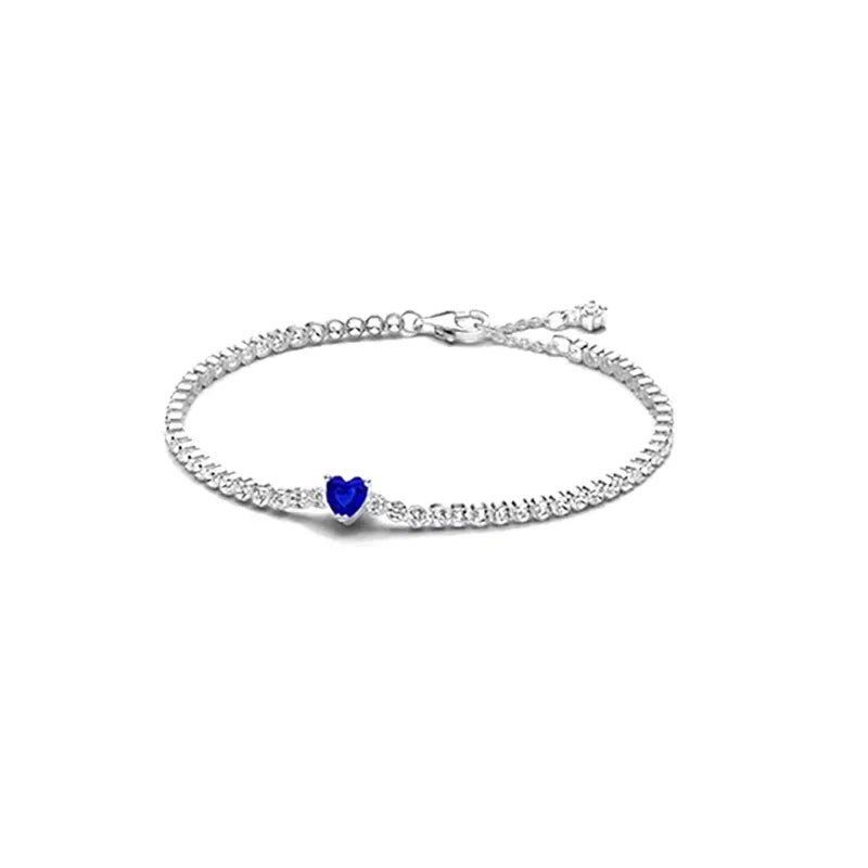 High quality 925 sterling silver exquisite women's tennis fashion bracelet men's and women's holiday surprise jewelry