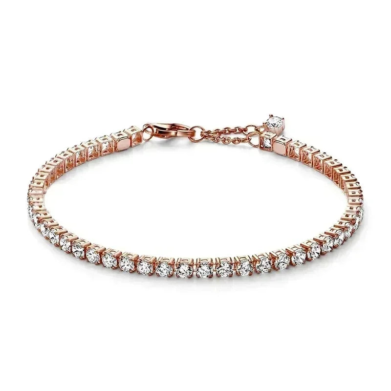 High quality 925 sterling silver exquisite women's tennis fashion bracelet men's and women's holiday surprise jewelry