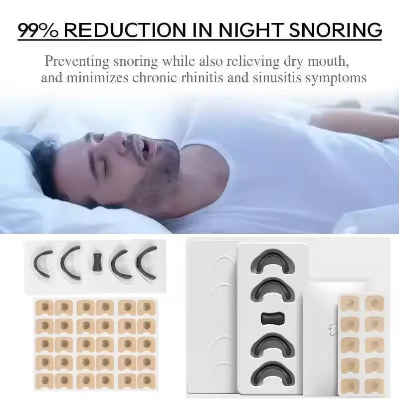 Hot Sale,Anti Snoring Sleep Mouth Tape Nasal Breathing Dilators Starter Kits Magnetic Nose Strips Increase Air Reduce Snoring