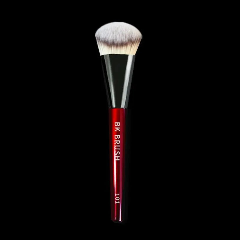 【Birthday Gift】Bk Deluxe Set Contoured Foundation Brush 4 Counts Oval Brush for Powder Liquid or Cream Soft Fiber Wool Makeup Tools for All Skin Types