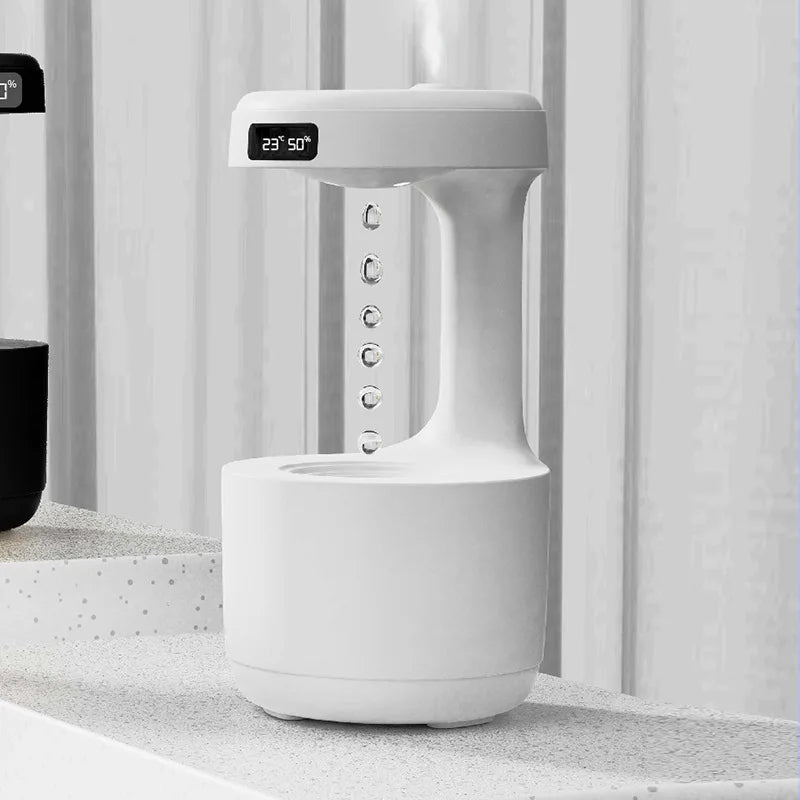 DIVEDEER Humidifier Home Office Desktop Water Replenishment Device Creative Backflow anti Gravity Water Drop Humidifier