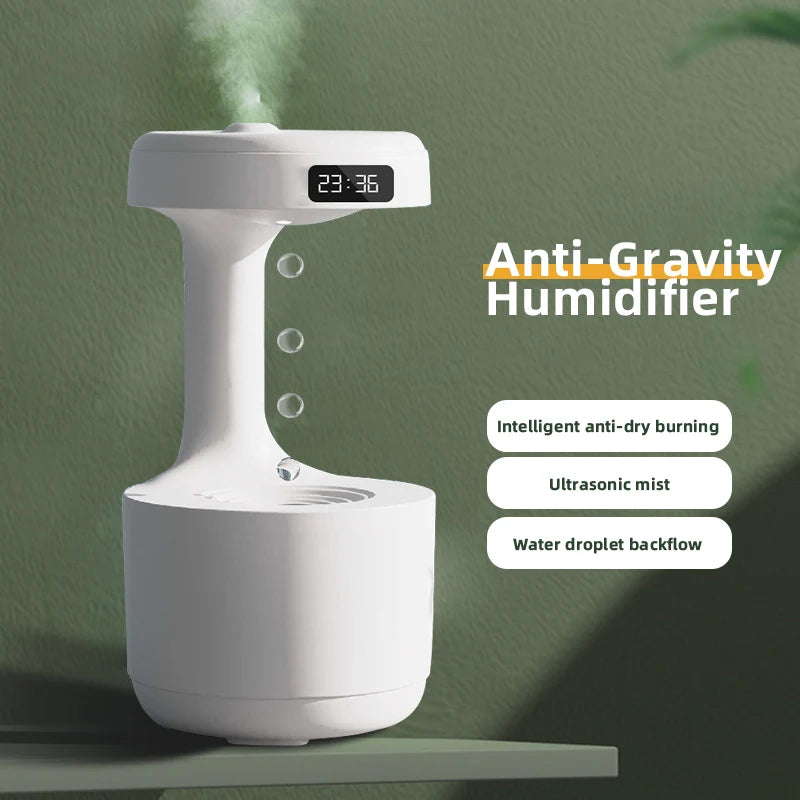 DIVEDEER Humidifier Home Office Desktop Water Replenishment Device Creative Backflow anti Gravity Water Drop Humidifier