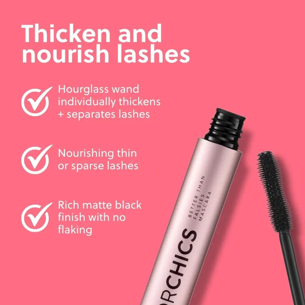 FORCHICS Better than Falsies Lash Growth Mascara - Volumizing Black Lash Treatment with Antioxidants, Hormone-Free Lengthening Mascara for Thicker, Healthier Lashes, Cruelty-Free, Vegan, Paraben & Fragrance Free